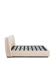 Load image into Gallery viewer, Arvian beige chenille removable-cover bed with ottoman base for a 180 x 200 cm mattress - image 5