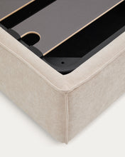 Load image into Gallery viewer, Arvian beige chenille removable-cover bed with ottoman base for a 180 x 200 cm mattress - image 12