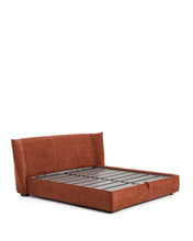 Load image into Gallery viewer, Arvian terracotta chenille removable-cover bed with ottoman base for a 180 x 200 cm mattress - image 4