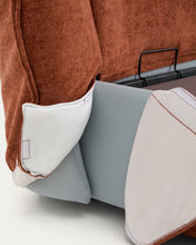 Load image into Gallery viewer, Arvian terracotta chenille removable-cover bed with ottoman base for a 180 x 200 cm mattress - image 9