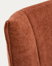 Load image into Gallery viewer, Arvian terracotta chenille removable-cover bed with ottoman base for a 180 x 200 cm mattress - image 11