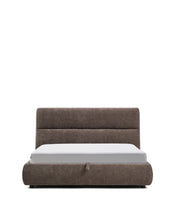 Load image into Gallery viewer, Dafra dark brown chenille removable-cover bed with ottoman base for a 160 x 200 cm mattress