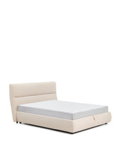 Load image into Gallery viewer, Dafra beige chenille removable-cover bed with ottoman base for 160 x 200 cm mattress - image 2
