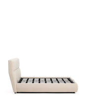 Load image into Gallery viewer, Dafra beige chenille removable-cover bed with ottoman base for 160 x 200 cm mattress - image 5