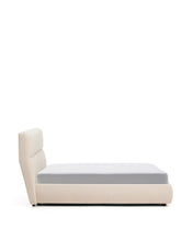Load image into Gallery viewer, Dafra beige chenille removable-cover bed with ottoman base for 160 x 200 cm mattress - image 6