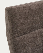 Load image into Gallery viewer, Dafra dark brown chenille removable-cover bed with ottoman base for a 180 x 200 cm mattress - image 11