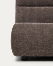 Load image into Gallery viewer, Dafra dark brown chenille removable-cover bed with ottoman base for a 180 x 200 cm mattress - image 13
