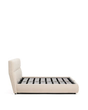 Load image into Gallery viewer, Dafra beige chenille removable-cover bed with ottoman base for 180 x 200 cm mattress - image 5