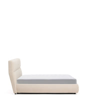 Load image into Gallery viewer, Dafra beige chenille removable-cover bed with ottoman base for 180 x 200 cm mattress - image 6