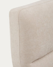 Load image into Gallery viewer, Dafra beige chenille removable-cover bed with ottoman base for 180 x 200 cm mattress - image 12