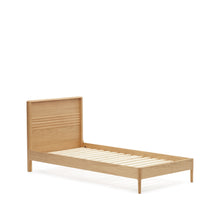 Load image into Gallery viewer, Lenon oak wood and veneer bed for 90 x 200 cm mattress, FSC MIX Credit - image 3