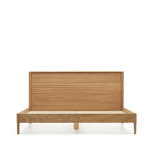 Load image into Gallery viewer, Lenon bed in solid oak and oak wood veneer for 180 x 200 cm mattresses, FSC MIX Credit - image 2