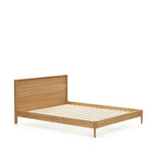 Load image into Gallery viewer, Lenon bed in solid oak and oak wood veneer for 180 x 200 cm mattresses, FSC MIX Credit - image 4