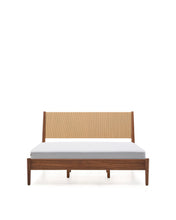 Load image into Gallery viewer, Elan bed in veneer and solid walnut wood with cord mattress 160 x 200 cm FSC Mix Credit - image 2