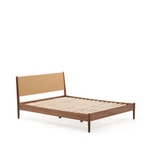 Load image into Gallery viewer, Elan bed in veneer and solid walnut wood with cord mattress 160 x 200 cm FSC Mix Credit - image 4