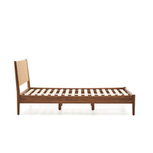 Load image into Gallery viewer, Elan bed in veneer and solid walnut wood with cord mattress 160 x 200 cm FSC Mix Credit - image 6