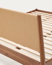 Load image into Gallery viewer, Elan bed in veneer and solid walnut wood with cord mattress 160 x 200 cm FSC Mix Credit - image 13