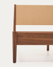 Load image into Gallery viewer, Elan bed in veneer and solid walnut wood with cord mattress 180 x 200 cm FSC Mix Credit - image 10