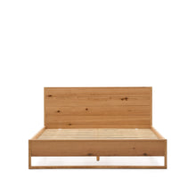 Load image into Gallery viewer, Alguema bed in oak veneer with natural finish for 160 x 200cm mattress