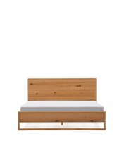 Load image into Gallery viewer, Alguema bed in oak veneer with natural finish for 160 x 200cm mattress - image 2