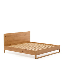 Load image into Gallery viewer, Alguema bed in oak veneer with natural finish for 180 x 200cm mattress - image 3