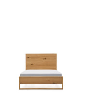 Load image into Gallery viewer, Alguema bed in oak veneer with natural finish for 90 x 190cm mattress - image 2