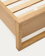 Load image into Gallery viewer, Alguema bed in oak veneer with natural finish for 90 x 190cm mattress - image 10