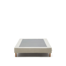 Load image into Gallery viewer, Ofelia base with ecru removable cover and solid beech wooden legs for a 90 x 200 cm mattress FSC Mix Credit - image 2