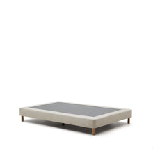 Load image into Gallery viewer, Ofelia base with ecru removable cover and solid beech wooden legs for a 90 x 200 cm mattress FSC Mix Credit - image 3