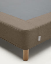 Load image into Gallery viewer, Ofelia brown base with removable cover and solid beech wood legs for 180 x 200cm mattress - image 5