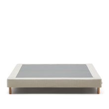 Load image into Gallery viewer, Ofelia base with ecru removable cover and solid beech wooden legs for a 180 x 200 cm mattress FSC Mix Credit - image 2