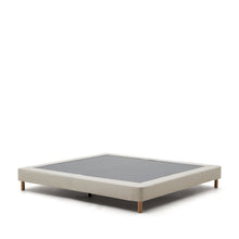 Load image into Gallery viewer, Ofelia base with ecru removable cover and solid beech wooden legs for a 180 x 200 cm mattress FSC Mix Credit - image 3