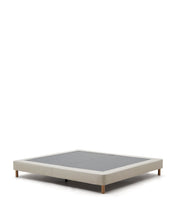 Load image into Gallery viewer, Ofelia base with ecru removable cover and solid beech wooden legs for a 180 x 200 cm mattress FSC Mix Credit - image 4