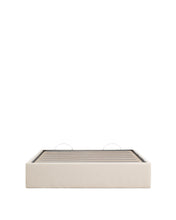 Load image into Gallery viewer, Nelzi ecru chenille ottoman bed base with removable cover for 150 x 200cm mattress FSC 100% - image 3