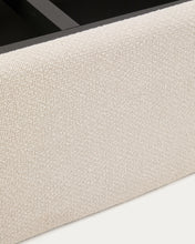 Load image into Gallery viewer, Nelzi ecru chenille ottoman bed base with removable cover for 160 x 200cm mattress FSC 100% - image 14