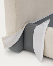 Load image into Gallery viewer, Ecru Blok bed with removable covers for 90 x 200 cm mattress FSC Mix Credit - image 10