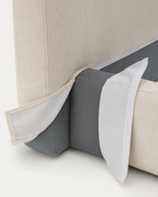 Load image into Gallery viewer, Ecru Blok bed with removable covers for 160 x 200 cm mattress FSC Mix Credit - image 12