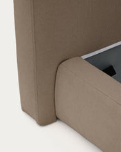 Load image into Gallery viewer, Blok brown bed with removable cover for 180 x 200cm mattress FSC Mix Credit - image 8