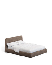 Load image into Gallery viewer, Martina bed with removable cover in brown bouclé fabric for 160 x 200cm mattress FSC Mix Credit - image 2