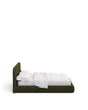Load image into Gallery viewer, Martina bed with removable cover in dark green bouclé fabric for 160 x 200cm mattress FSC Mix Credit - image 3