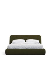 Load image into Gallery viewer, Martina bed with removable cover in dark green bouclé fabric for 180 x 200cm mattress FSC Mix Credit