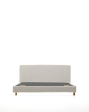 Load image into Gallery viewer, Pearl chenille Valma bed with removable cover and solid beech wood legs for a 160 x 200 cm mattress - image 4