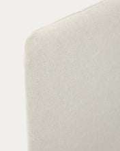Load image into Gallery viewer, Pearl chenille Valma bed with removable cover and solid beech wood legs for a 160 x 200 cm mattress - image 10