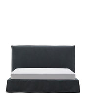 Load image into Gallery viewer, Anthracite grey linen and cotton Jaira bed with removable cover for a 180 x 200 cm FSC Mix Credit mattress