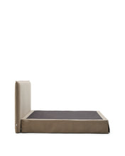 Load image into Gallery viewer, Jaira bed with removable linen and cotton cover in taupe for a 180 x 200 cm FSC Mix Credit mattress - image 3