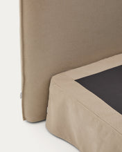 Load image into Gallery viewer, Jaira bed with removable linen and cotton cover in taupe for a 180 x 200 cm FSC Mix Credit mattress - image 8
