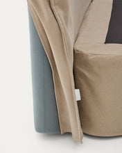 Load image into Gallery viewer, Jaira bed with removable linen and cotton cover in taupe for a 180 x 200 cm FSC Mix Credit mattress - image 11