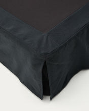 Load image into Gallery viewer, Anthracite grey linen and cotton Jaira base with removable cover for a 180 x 200 cm mattress - image 3
