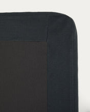Load image into Gallery viewer, Anthracite grey linen and cotton Jaira base with removable cover for a 180 x 200 cm mattress - image 4