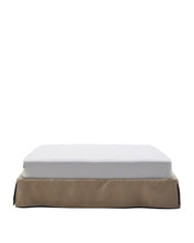 Load image into Gallery viewer, Jaira linen and cotton base with removable cover in taupe for a 180 x 200 cm mattress